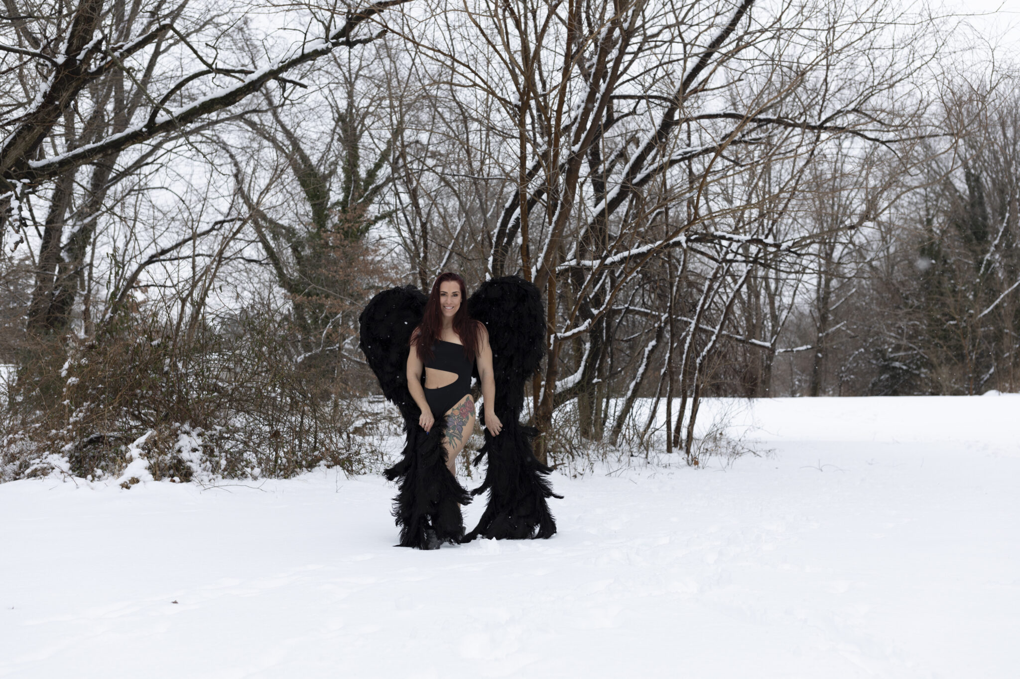 Boudoir Photography with Black Wings York PA York Pa's Luxury